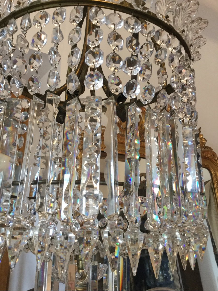 Important Chandelier Attributed To Maison Baccarat Crinoline-photo-1